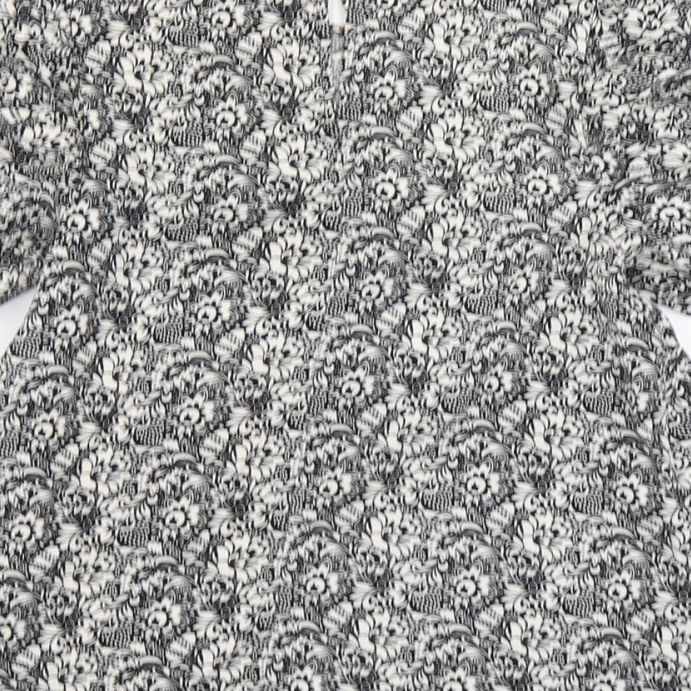 Primark Womens Black Floral  Basic Blouse Size 8