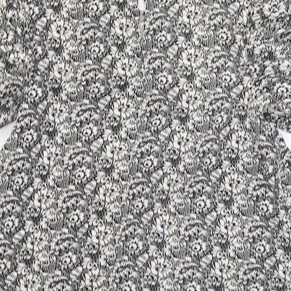 Primark Womens Black Floral  Basic Blouse Size 8