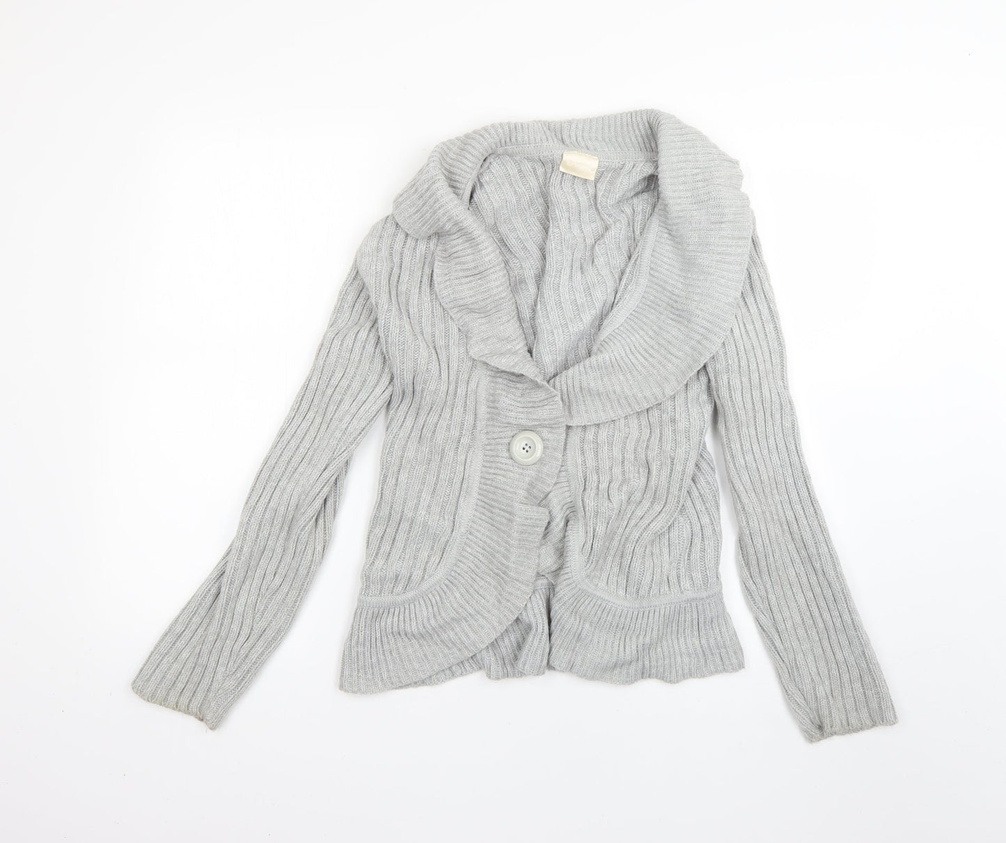 Preworn Womens Grey   Cardigan Jumper Size 12