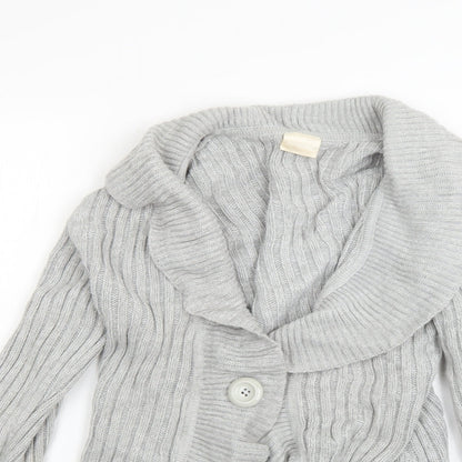 Preworn Womens Grey   Cardigan Jumper Size 12