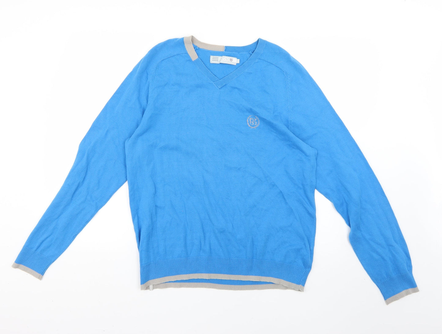 fu53 Mens Blue   Pullover Jumper Size L