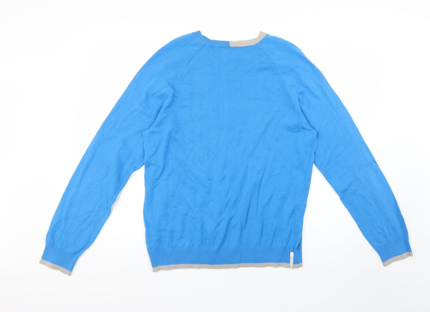 fu53 Mens Blue   Pullover Jumper Size L
