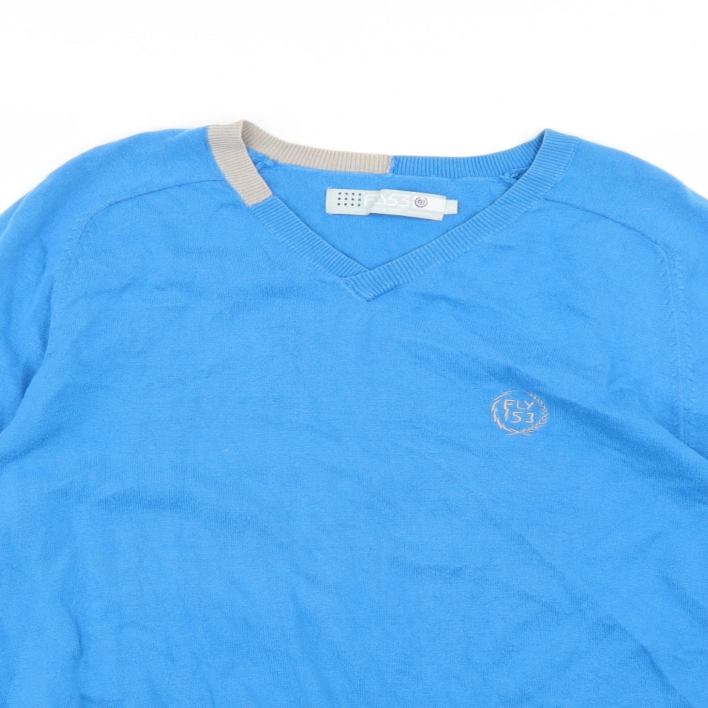 fu53 Mens Blue   Pullover Jumper Size L