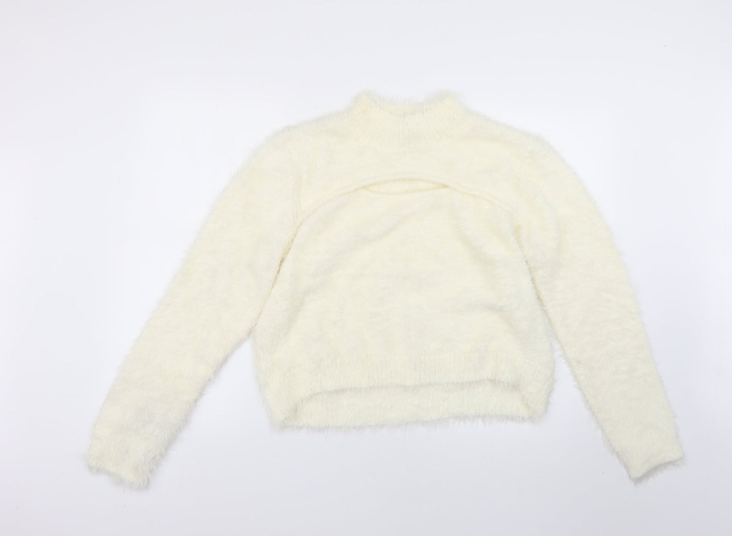 Womens UK Size L pep&co White Pullover Jumper