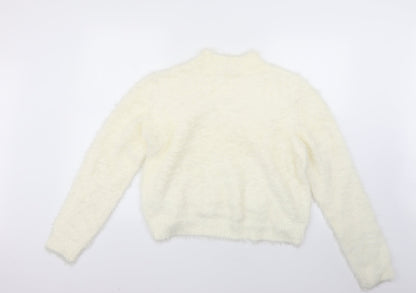 Womens UK Size L pep&co White Pullover Jumper