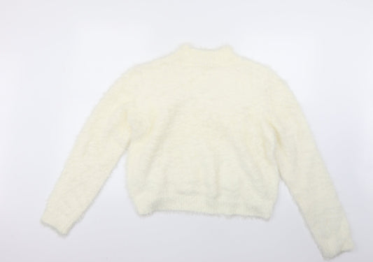 Womens UK Size L pep&co White Pullover Jumper