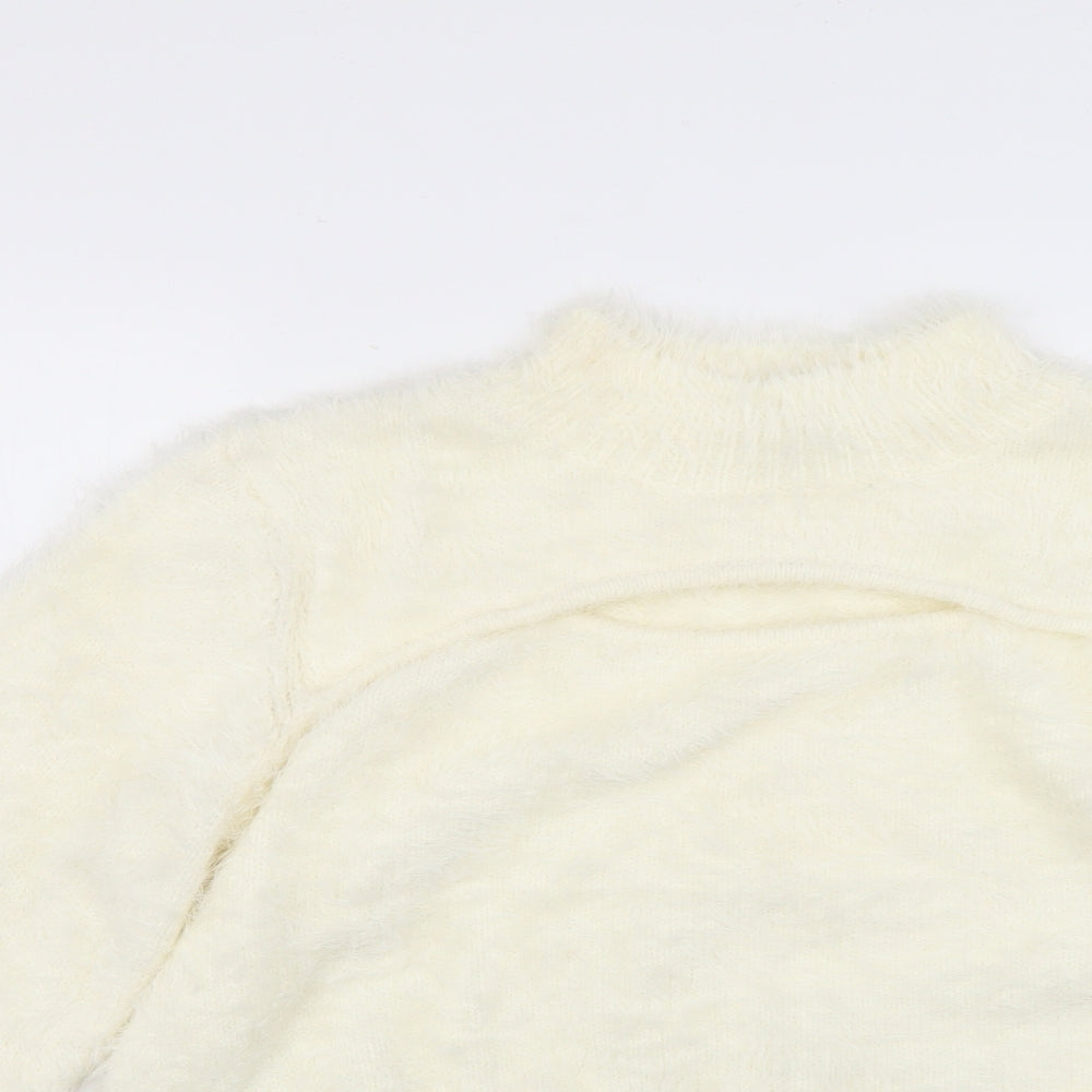 Womens UK Size L pep&co White Pullover Jumper