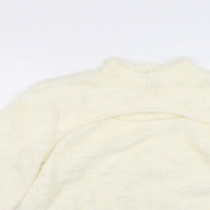 Womens UK Size L pep&co White Pullover Jumper