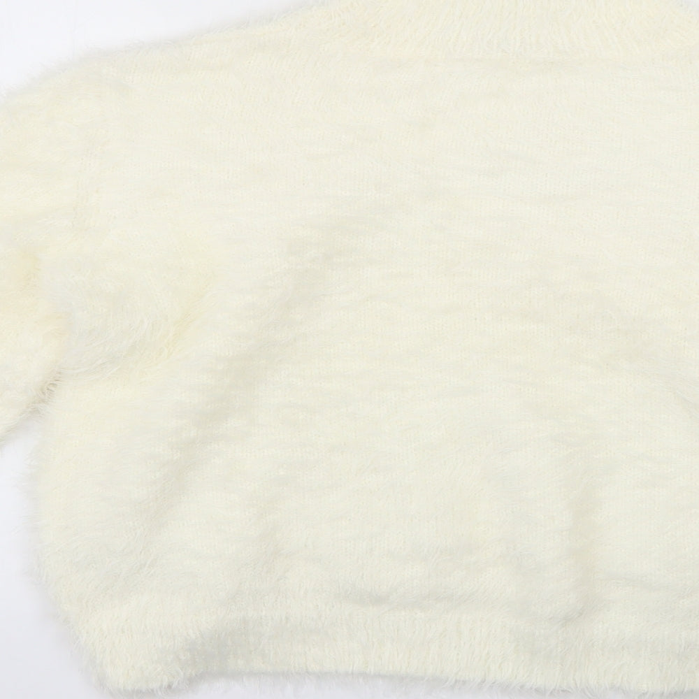 Womens UK Size L pep&co White Pullover Jumper