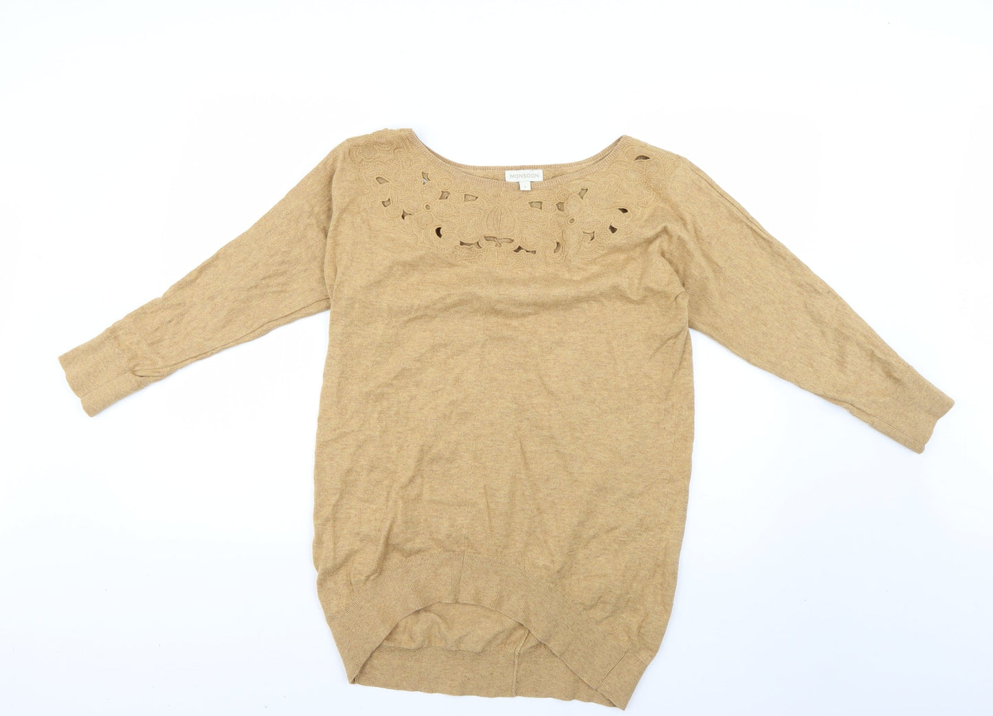 Womens UK Size S Monsoon Brown Pullover Jumper