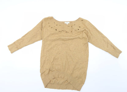 Womens UK Size S Monsoon Brown Pullover Jumper