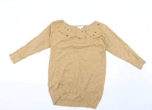 Womens UK Size S Monsoon Brown Pullover Jumper