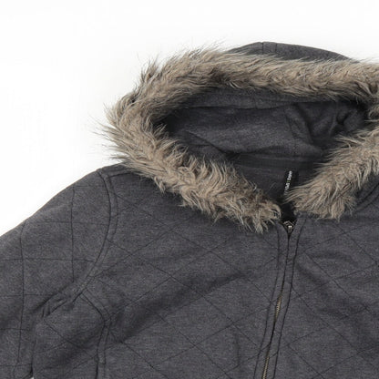 Womens UK Size 12 Marks and Spencer Grey Rain Coat