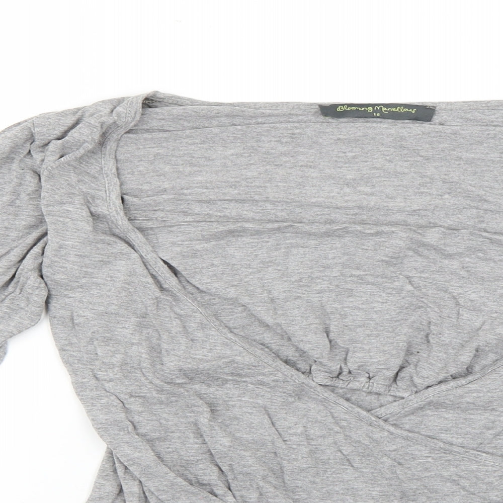 Womens UK Size 16 Blooming Marvellous Grey Basic T-Shirt
