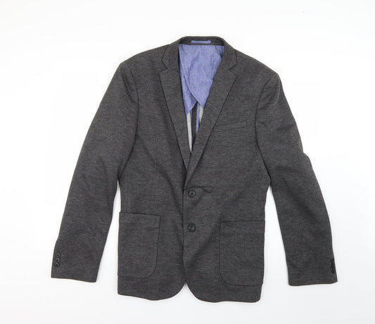 Additional front view of acw85 men’s grey jacket blazer, size L