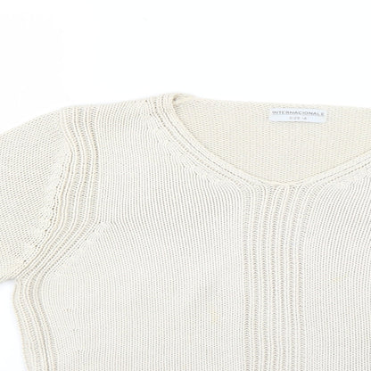 Womens UK Size 14 Internacionale Beige Pullover Jumper
