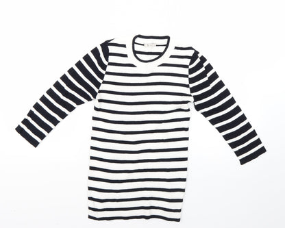 TU Womens Multicoloured Striped  Tunic Jumper Size 12