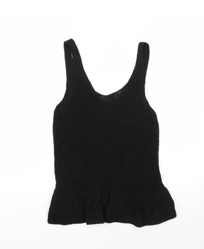 Womens UK Size 8 NEXT Black Basic T-Shirt