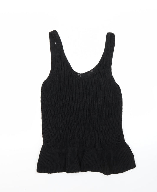 Womens UK Size 8 NEXT Black Basic T-Shirt