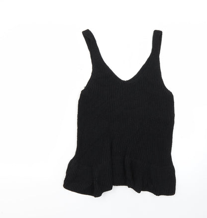Womens UK Size 8 NEXT Black Basic T-Shirt