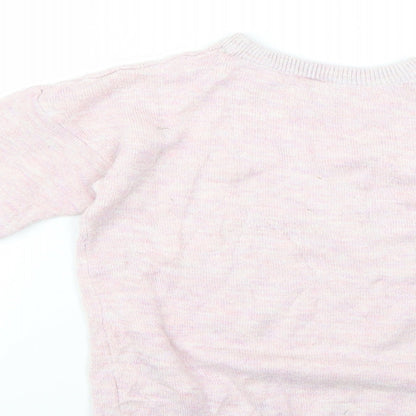 TU Girls Purple Geometric  Pullover Jumper Size 8 Years
