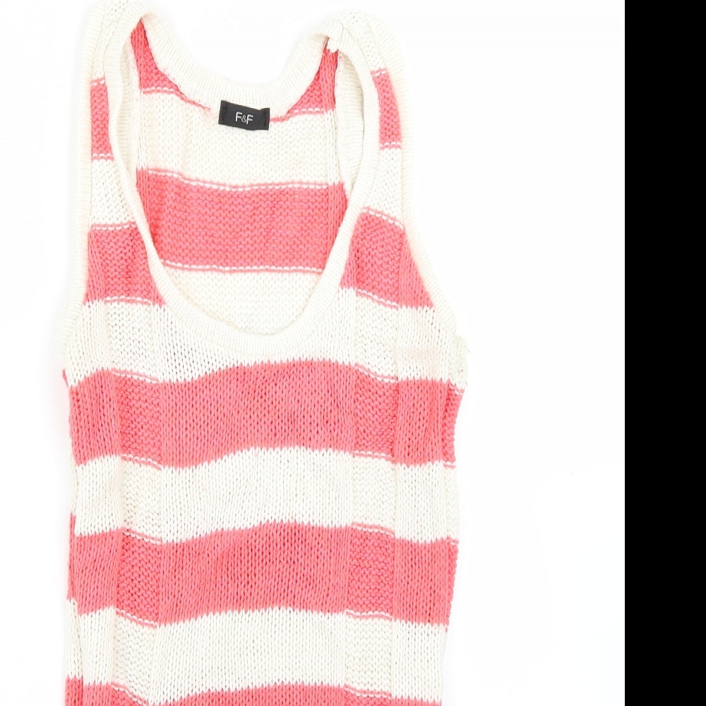 F&F Womens Multicoloured Striped  Pullover Jumper Size 8