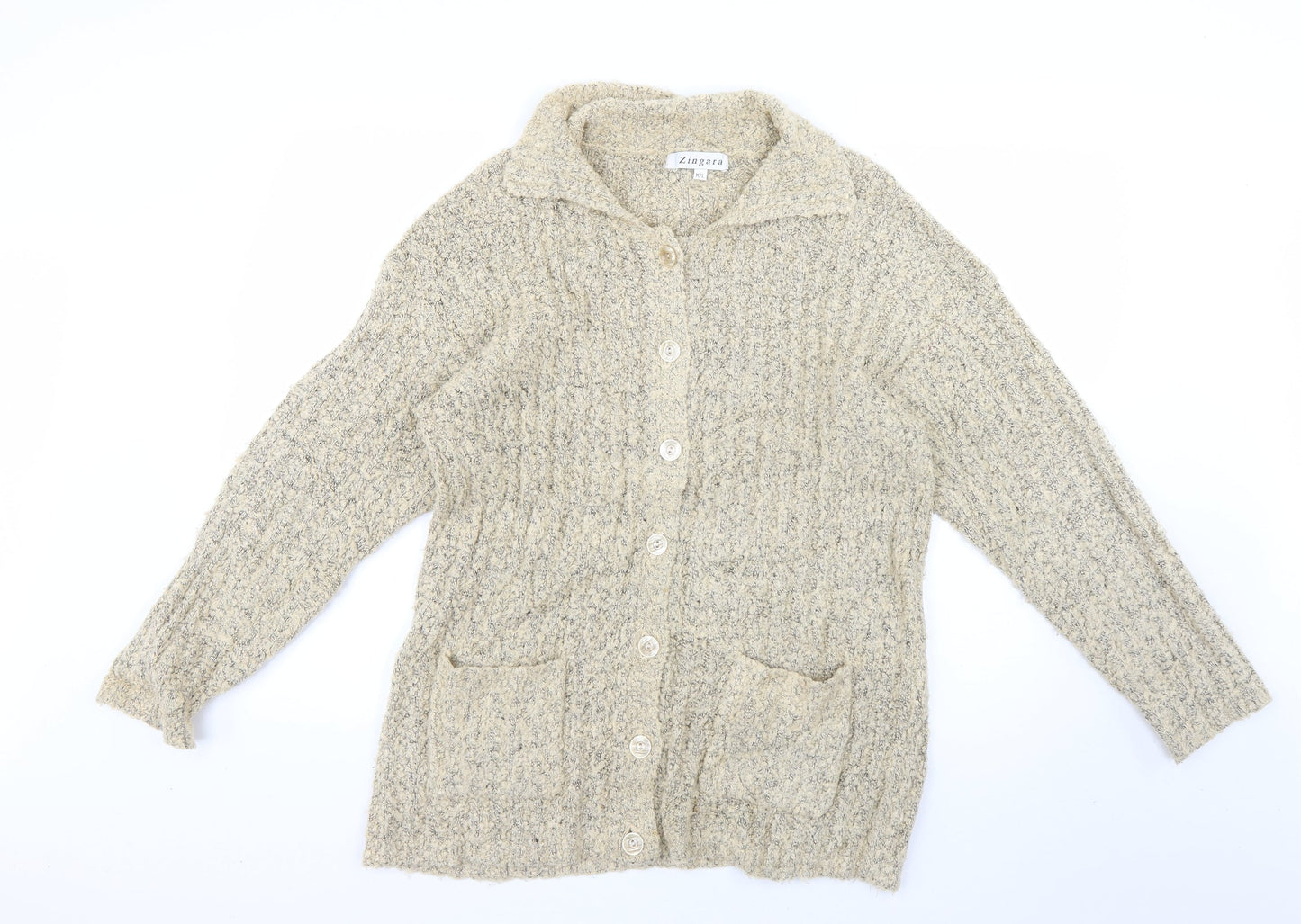 Womens UK Size M zingara Beige Cardigan Jumper