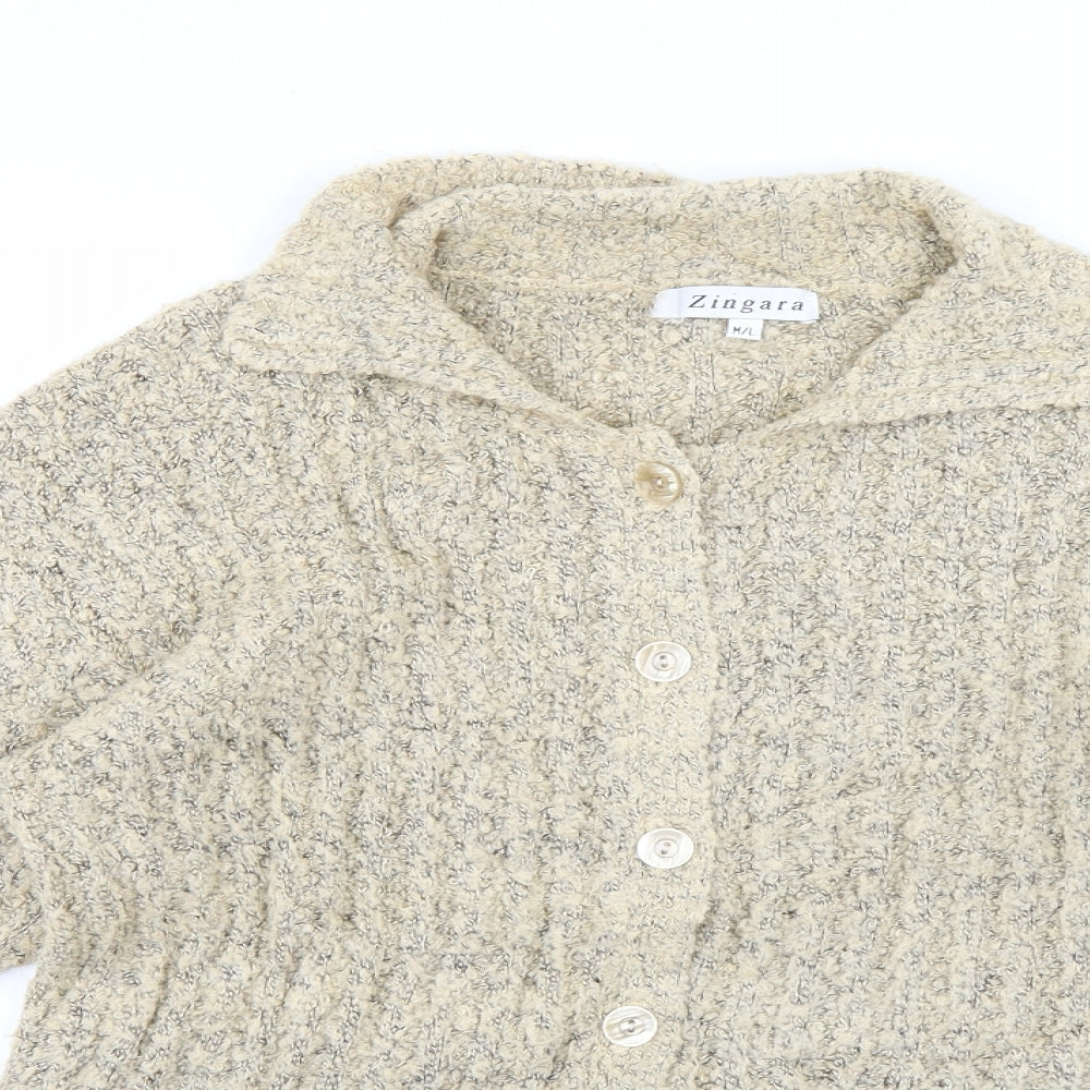 Womens UK Size M zingara Beige Cardigan Jumper