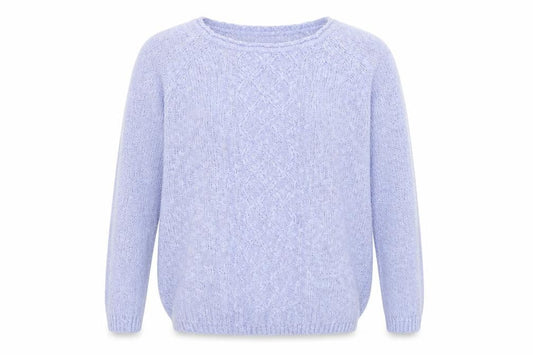 Front view of Bonmarché men’s blue jumper, size L