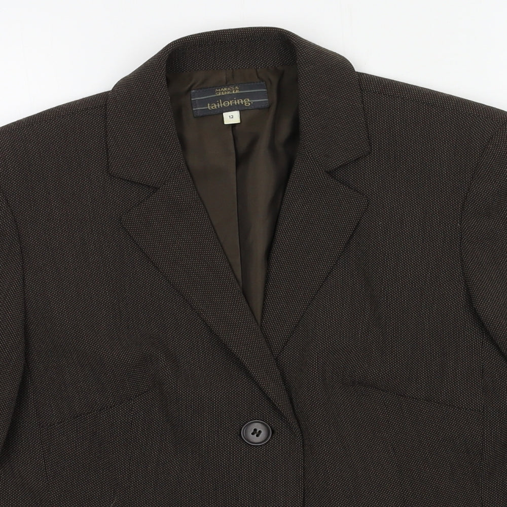 Marks and Spencer Womens Brown   Jacket Suit Jacket Size 12
