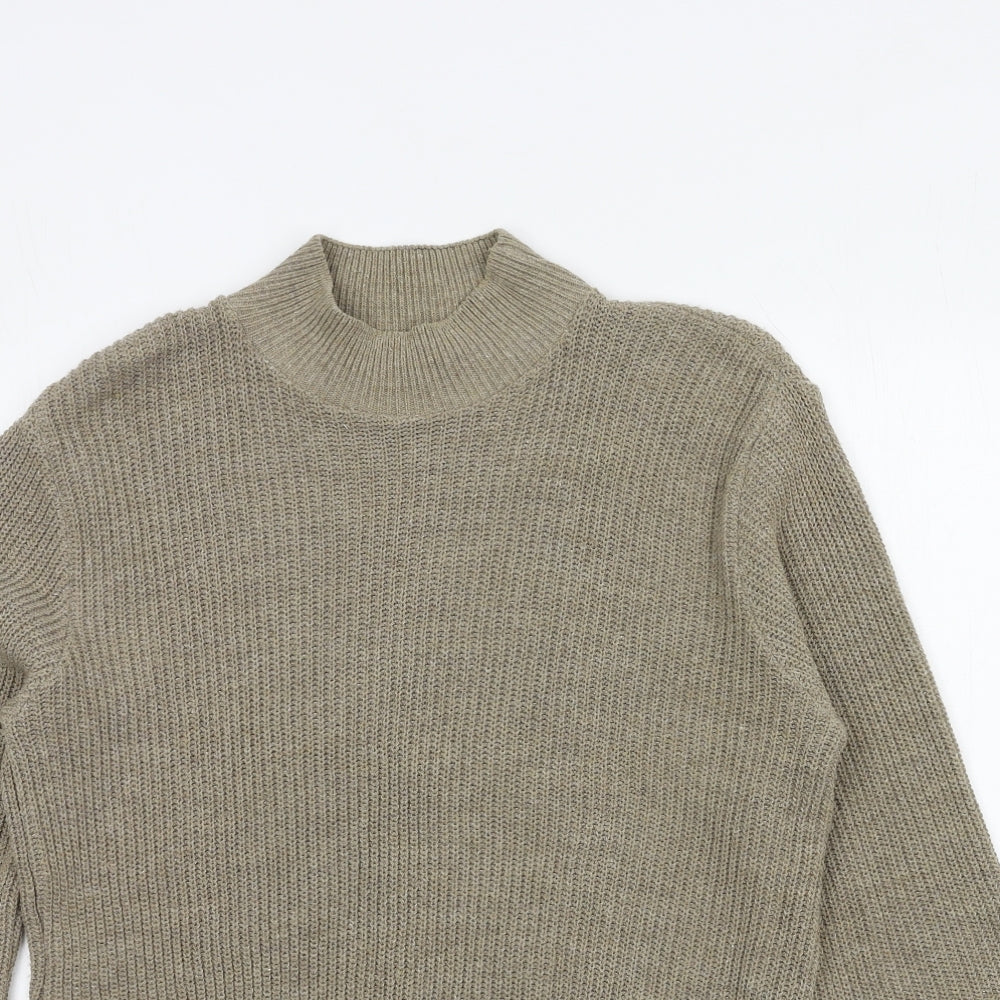 Boohoo Womens Brown  Knit Pullover Jumper Size S