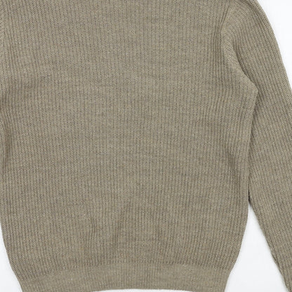 Boohoo Womens Brown  Knit Pullover Jumper Size S