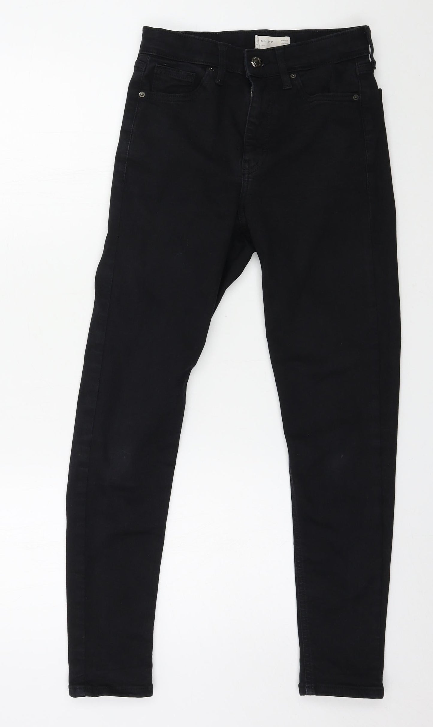 Topshop Womens Black  Denim Skinny Jeans Size 26 in L25 in