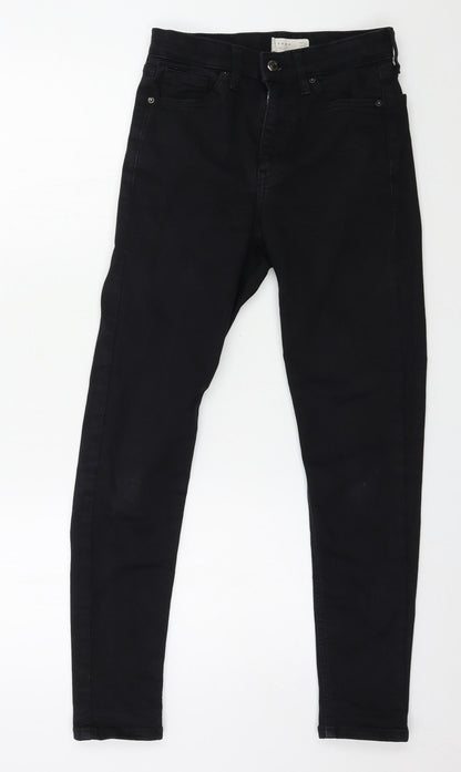 Topshop Womens Black  Denim Skinny Jeans Size 26 in L25 in