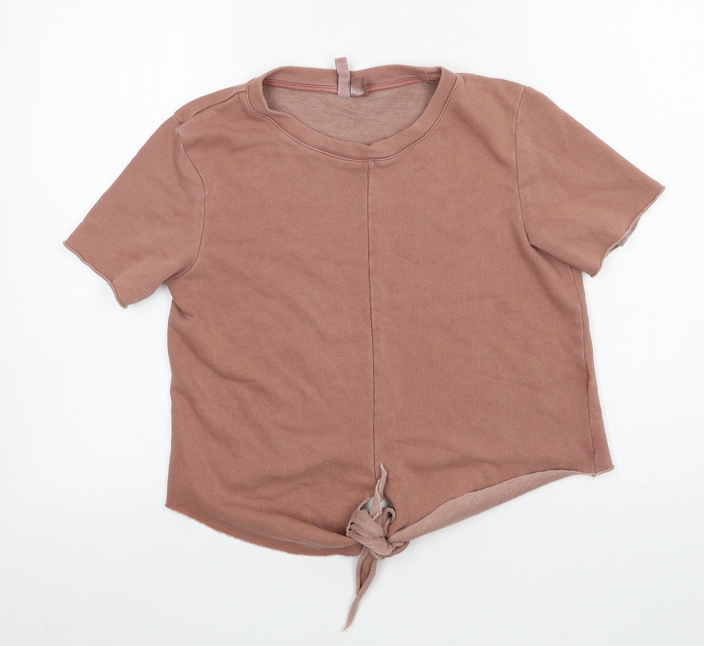 Womens UK Size S H&M Pink Basic T-Shirt