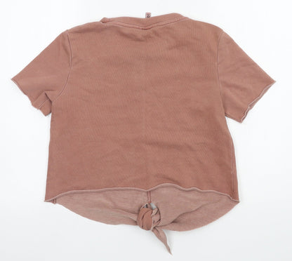 Womens UK Size S H&M Pink Basic T-Shirt