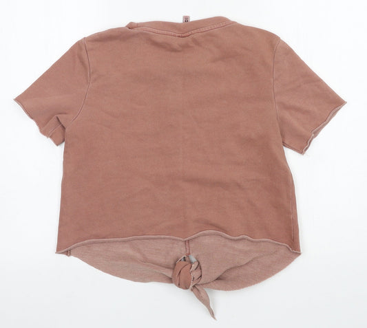 Womens UK Size S H&M Pink Basic T-Shirt