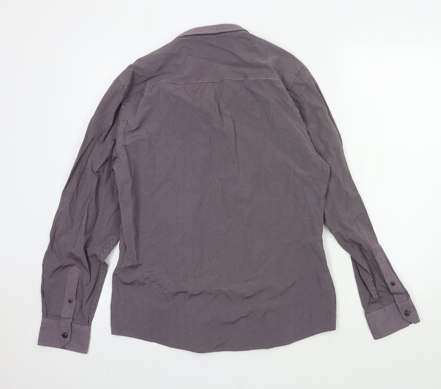 Mens UK Size M River Island Purple  Button-Up Long Sleeve Casual Shirt