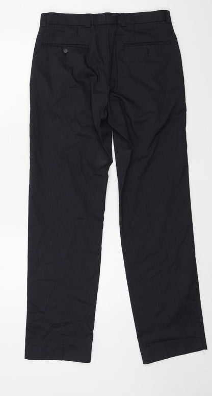 Burton Mens Blue Striped  Trousers  Size 30 in L30 in
