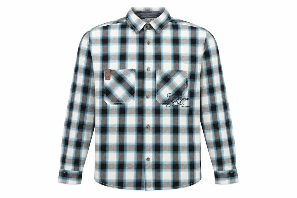 Mens UK Size M Angelo Litrico Black  Button-Up Long Sleeve Casual Shirt