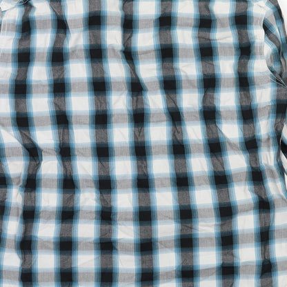 Angelo Litrico Mens Black Check   Button-Up Size M