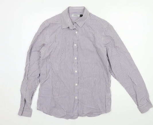 Topman Mens Blue Striped   Button-Up Size M