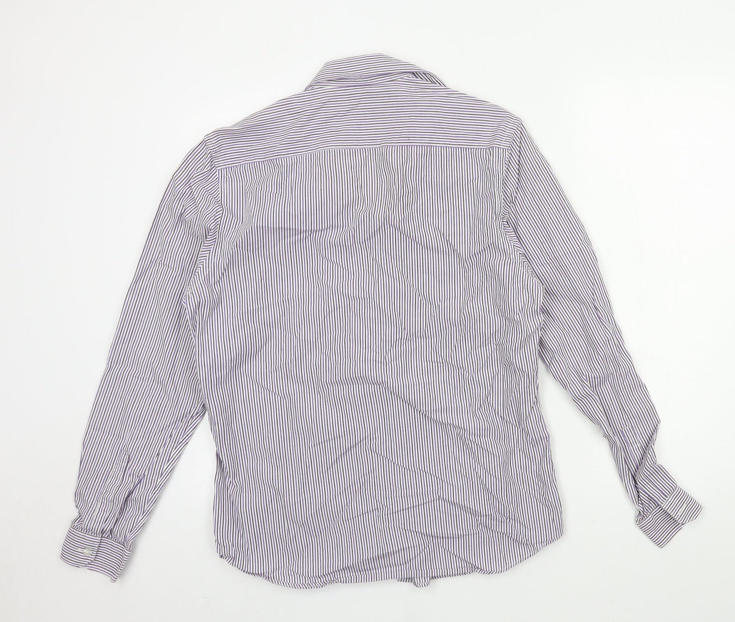 Topman Mens Blue Striped   Button-Up Size M