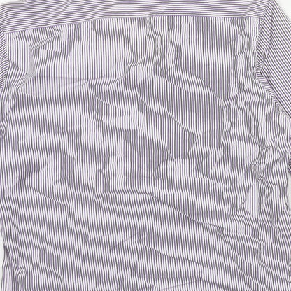 Topman Mens Blue Striped   Button-Up Size M