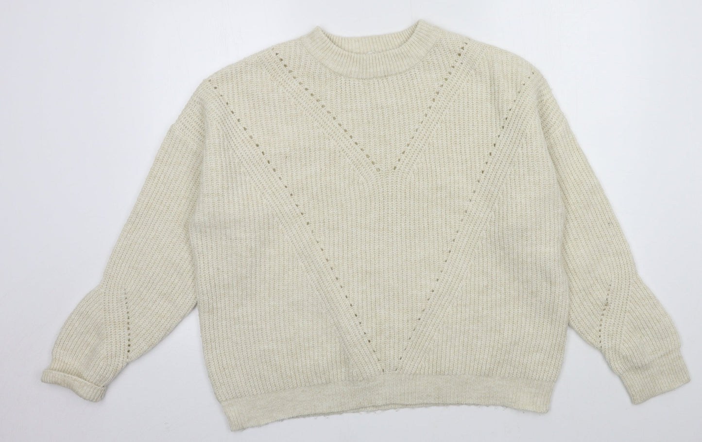 Primark Womens Ivory  Knit Pullover Jumper Size 12