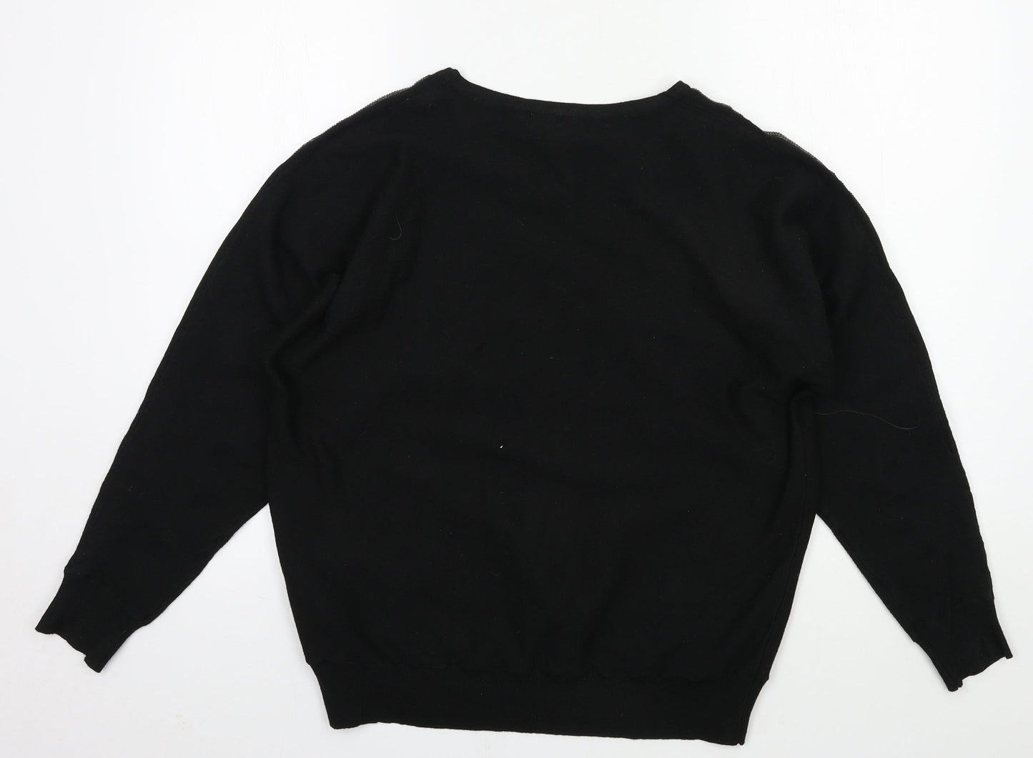 Primark Womens Black  Knit Pullover Jumper Size 12