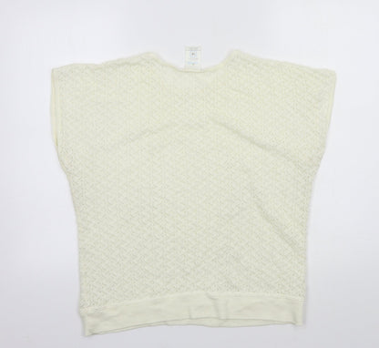 Womens UK Size 18 Littlewoods Ivory Basic T-Shirt