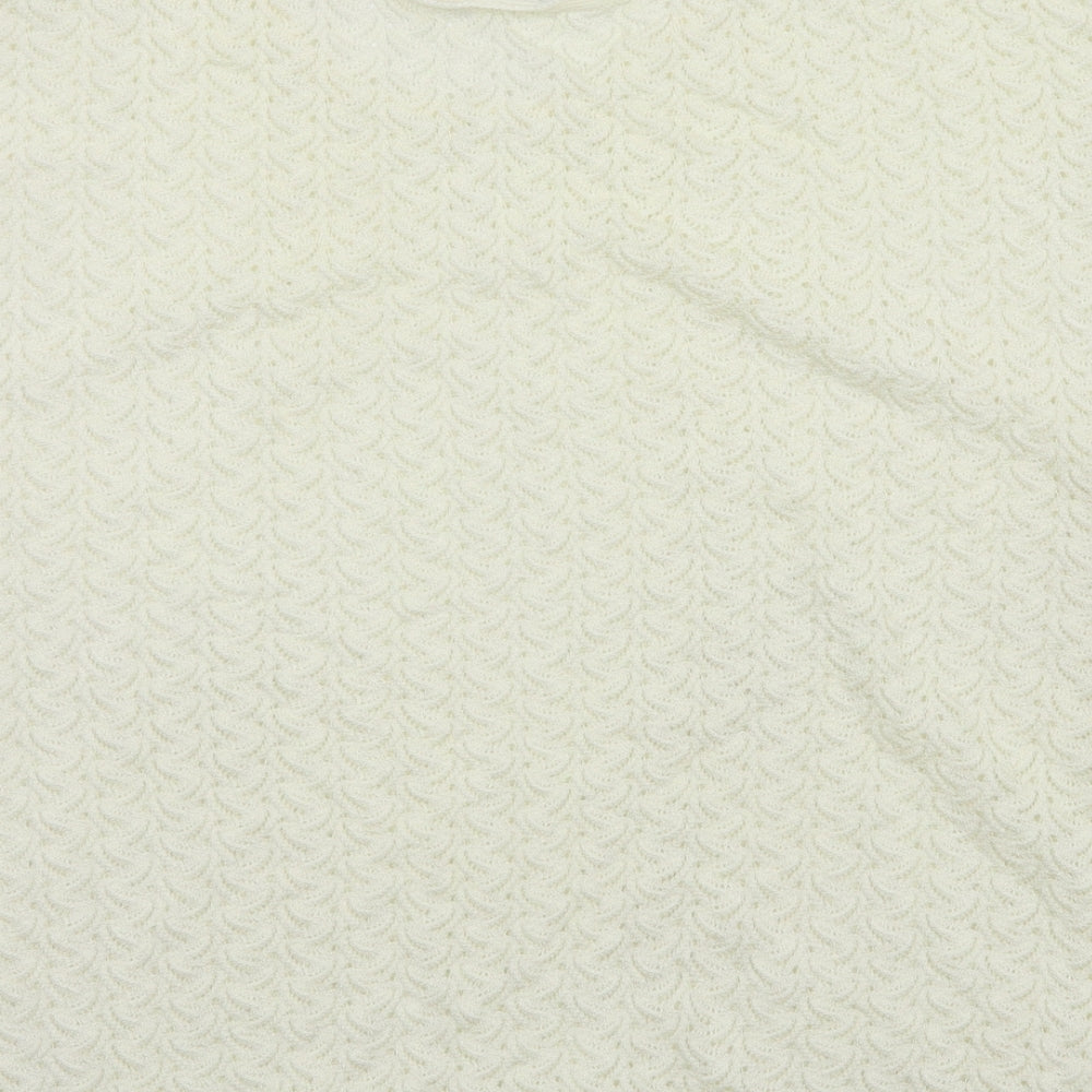 Womens UK Size 18 Littlewoods Ivory Basic T-Shirt