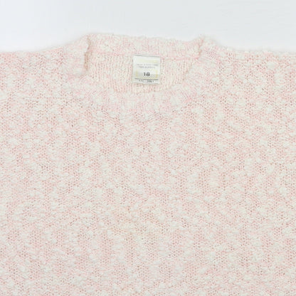 Womens UK Size 18 Preworn Pink Pullover Jumper