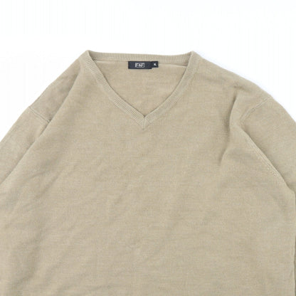 F&F Mens Beige   Pullover Jumper Size XL
